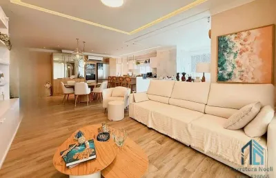 Apartamento mobiliado, 04 suítes, 03 vagas, sacada com churrasqueira em itapema sc