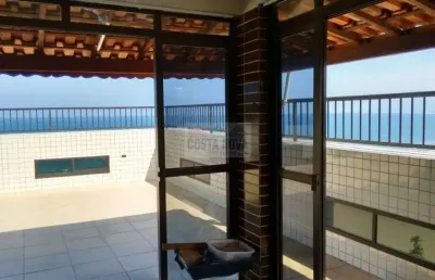 Cobertura a venda, 4 dormitórios, frente para o mar, bairro canto do forte
