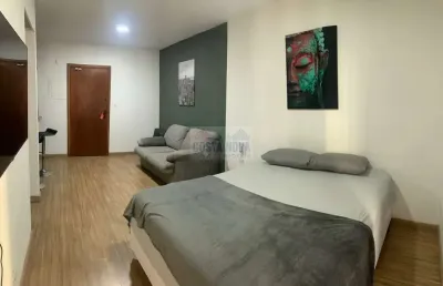 Apartamento flat mobiliado, 38 m², 1 quarto, bairro centro de são vicente