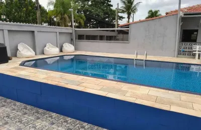 Casa à venda com piscina - 550m² -  50 metros da praia - solemar - praia grande - sp.