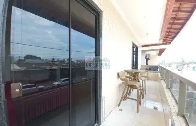 Casa sobreposta com 2 dormitórios e sacada no sítio do campo em praia grande/sp