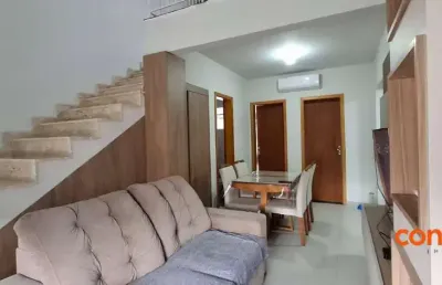 Loft no condomínio vllaggio blu, 2 suítes, lavabo, mobiliado - para locação