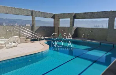 Apartamento com 3 dormitórios para alugar, 100 m² por r$ 5.000,00/mês - aparecida - santos/sp