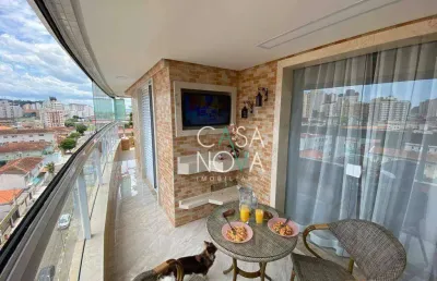 Apartamento com 2 dormitórios à venda, 103 m² por r$ 805.600,00 - vila valença - são vicente/sp