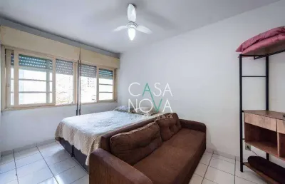 Kitnet com 1 dormitório para alugar, 31 m² por r$ 2.400,00/mês - embaré - santos/sp