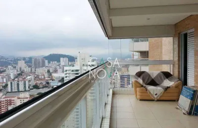 Apartamento 2 suítes, varanda gourmet no gonzaga, ampla área de lazer