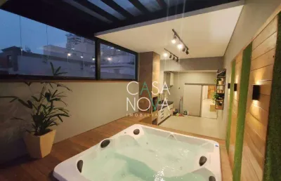 Cobertura com 3 dormitórios à venda, 160 m² por r$ 1.809.000,00 - pompéia - santos/sp