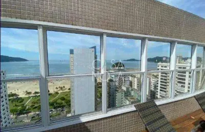 Apartamento com 3 dormitórios para alugar, 100 m² por r$ 8.600,00/mês - josé menino - santos/sp