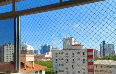 Apartamento com 2 dormitórios para alugar, 94 m² por r$ 3.650,00/mês - embaré - santos/sp