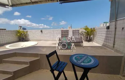 Cobertura com 3 dormitórios, 146 m² - venda por r$ 750.000,00 ou aluguel por r$ 5.800,00/mês - vila matias - santos/sp
