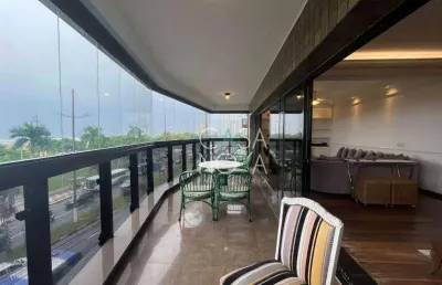Apartamento frente ao mar com 3 suítes, 252 m² - venda por r$ 3.000.000 ou aluguel por r$ 17.419/mês - pompéia - santos/sp