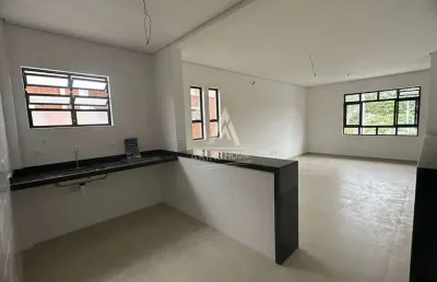 Casa sobreposta alta nova a venda com 2 suítes, 1 vaga na vila belmiro em santos