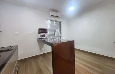 Kitnet semi mobiliada e reformada para alugar | frente mar no canal 2– santos/sp