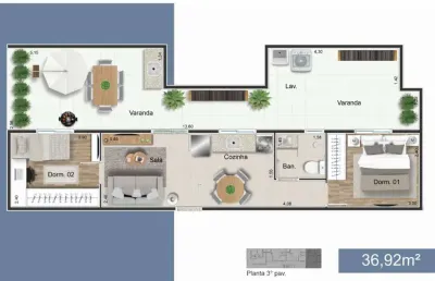 Cobertura com 2 dormitórios à venda, 36 m² por r$ 360.000,00 - vila carrão - são paulo/sp
