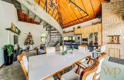 Casa em condomínio fechado com 3 quartos à venda na fazenda, 993, rio bonito (pirabeiraba), joinville por r$ 2.800.000