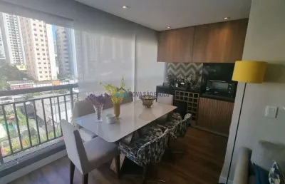 Apartamento planejado, varanda gourmet,2 vagas, lazer ! 8 min (700m) a pé ao metrô  praça da árvore