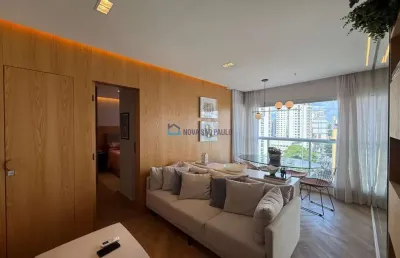 Aceita pet!!! apartamento semi mobiliado - 45m2 - av jandira, 268 - 500m para shopping ibirapuera.