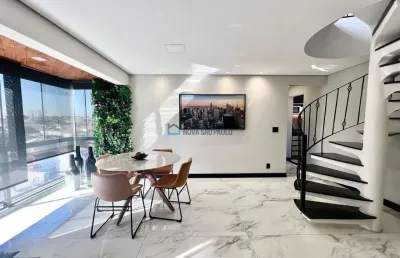 Cobertura duplex belíssima de 108,70m², terraço gourmet enorme !  ao lado shopping plaza sul