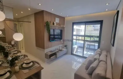 Apartamento novo 57,35m² entrar e morar, suíte, varanda gourmet,1 vaga, lazer! 950m do pq. aclimação
