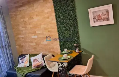 Apartamento mobiliado à venda metrô são judas 29m² novo, varanda