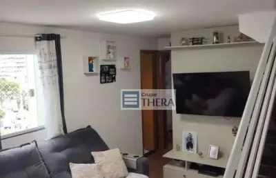 Cobertura com 2 dormitórios para alugar, 90 m² por r$ 3.240,00/mês - vila dora - santo andré/sp