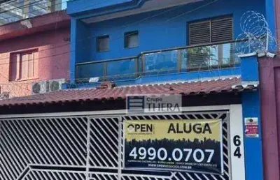 Sobrado com 3 dormitórios para alugar, 200 m² por r$ 5.500,00/ano - jardim - santo andré/sp