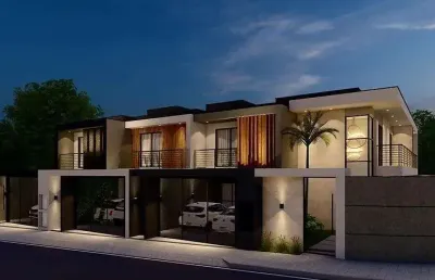 Sobrado geminado no iririú com 3 quartos para venda, 122 m²