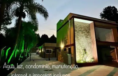 Apartamento mobiliado para locação em campina grande do sul, recanto verde, 1 dormitório, 1 banheiro