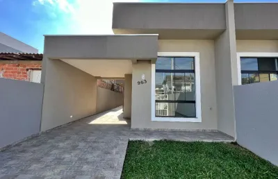 Casa nova com espaço de terreno a venda no bairro cruzeiro em são jose dos pinhais