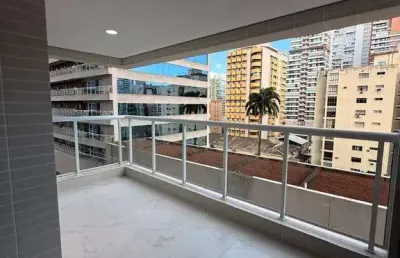Apartamento de alto padrão no gonzaga, santos-sp: 2 quartos, 2 suítes, 1 sala, 3 banheiros, 1 vaga de garagem, 87,12 m².