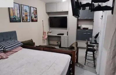 Apartamento à venda em santos-sp, na ponta da praia: 1 quarto, 1 banheiro, 1 vaga, 34m² de área. venha conhecer!