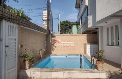 Casa com 3 dormitórios, 100 m² - venda por r$ 1.700.000,00 ou aluguel por r$ 7.800,00/mês - aparecida - santos/sp