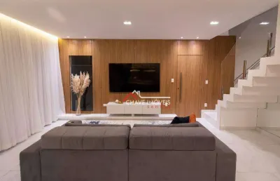 Casa nova com piscina, com 3 suítes, à venda, 175 m² por r$ 2.660.000 - aparecida - santos/sp