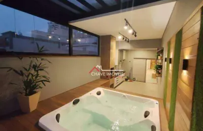Cobertura com 3 dormitórios à venda, 191 m² por r$ 1.849.000,00 - campo grande - santos/sp