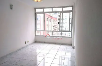 Apartamento com 50 m2, 1 dormitório, a 50 m da praia, na aparecida - santos/sp