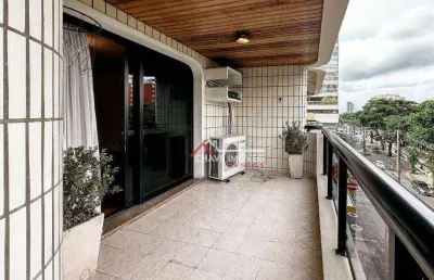 Apartamento com 3 dormitórios para alugar, 200 m² por r$ 8.200,02/mês - boqueirão - santos/sp