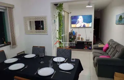 Apartamento com 2 dormitórios à venda, 68 m² por r$ 554.000,00 - campo grande - santos/sp