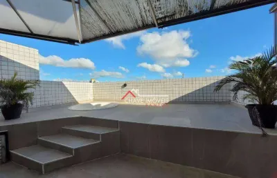 Cobertura com 3 dormitórios, 243 m² - venda por r$ 750.000,00 ou aluguel por r$ 6.200,02/mês - vila matias - santos/sp