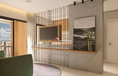 Apartamento com 2 dormitórios à venda, 68 m² por r$ 627.432,75 - marapé - santos/sp