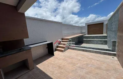 Casa nova com 3 dormitórios, piscina e sala pé direito duplo à venda, 202 m² por r$ 2.349.000 - aparecida - santos/sp
