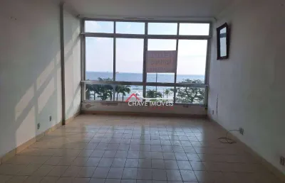 Apartamento com 80 m2, 2 dormitórios, 1 vaga de garagem demarcada, no embaré - santos/sp