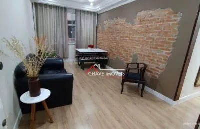Apartamento com 2 dormitórios à venda, 73 m² por r$ 475.000,00 - pompéia - santos/sp