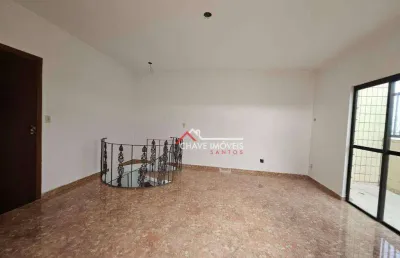 Cobertura com 177 m2, 3 dormitórios, 2 vagas de garagem, piscina, na aparecida - santos/sp