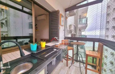 Apartamento de alto padrão, reformado, na orla da praia do boqueirão em santos;