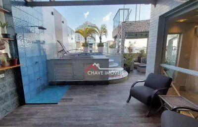 Cobertura à venda, 289 m² por r$ 2.200.000,00 - ponta da praia - santos/sp