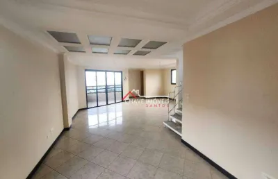 Cobertura com 3 dormitórios à venda, 324 m² por r$ 1.390.000,00 - ponta da praia - santos/sp