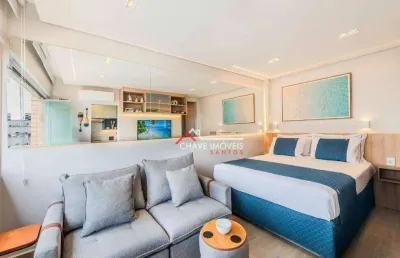 Studio com 1 dormitório, 22 m² - venda por r$ 550.000,00 ou aluguel por r$ 4.500,02/mês - embaré - santos/sp