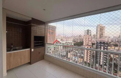 Apartamento com 3 dormitórios para alugar, 111 m² por r$ 6.500,02/mês - vila matias - santos/sp