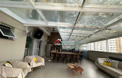 Apartamento garden com 3 dormitórios, 212 m² - venda por r$ 1.400.000,00 ou aluguel por r$ 15.000,02/mês - campo grande - santos/sp