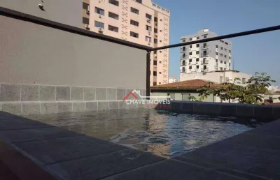 Village com 2 dormitórios à venda, 116 m² por r$ 650.000 ou locação por r$ 6.000,00 - marapé - santos/sp